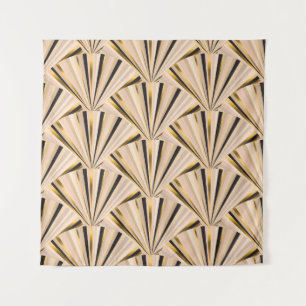 Art Deco Scales: Geometric Golden Glamour Tapestry