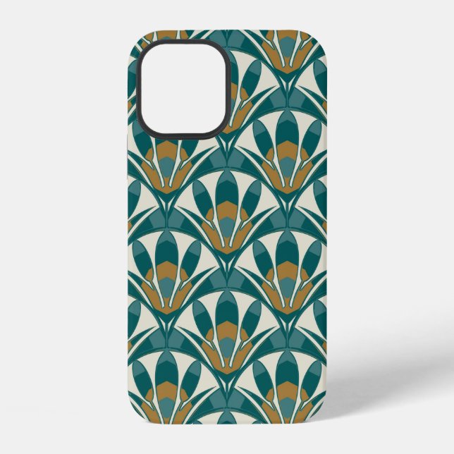 Art deco seamless abstract floral pattern. Decor e iPhone Case (Back)