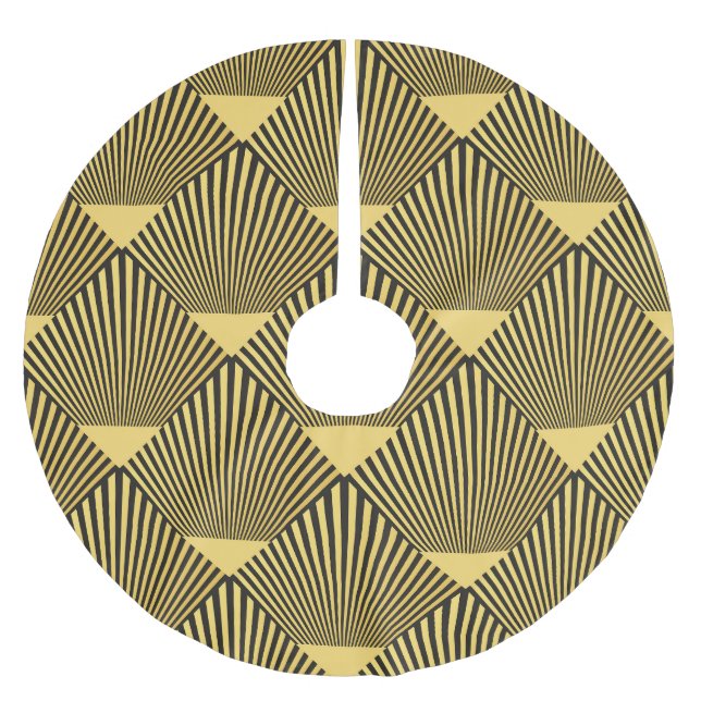 Art Deco: Seamless Decoration Ornament Brushed Polyester Tree Skirt (Front)
