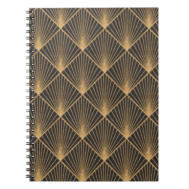Art Deco Seamless Geometric Pattern. Elegant Wallp Notebook (Front)