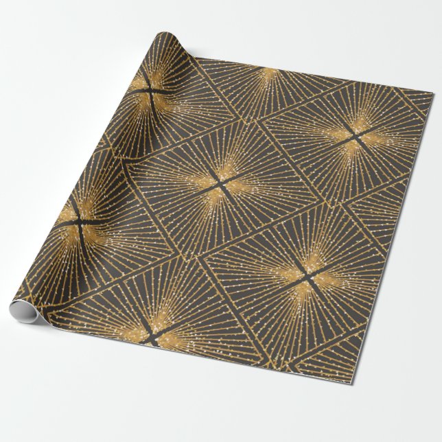 Art Deco Seamless Geometric Pattern. Elegant Wallp Wrapping Paper (Unrolled)
