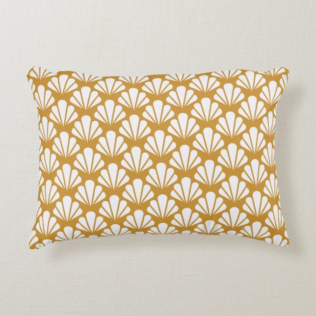 Art Deco Seamless Pattern. Geometric Floral decora Decorative Cushion (Front)