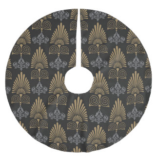 Art Deco: Seamless Vintage Wallpaper Brushed Polyester Tree Skirt