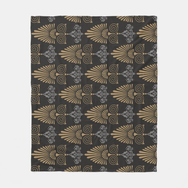 Art Deco: Seamless Vintage Wallpaper Fleece Blanket (Front)