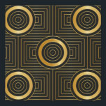 Art Deco seamless vintage wallpaper pattern Faux Canvas Print<br><div class="desc">Art Deco seamless vintage wallpaper pattern</div>