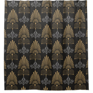 Art Deco: Seamless Vintage Wallpaper Shower Curtain