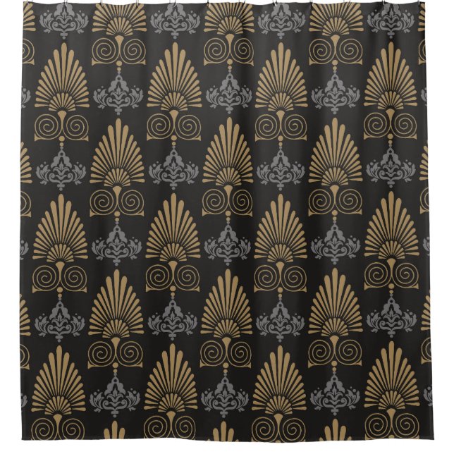 Art Deco: Seamless Vintage Wallpaper Shower Curtain (Front)
