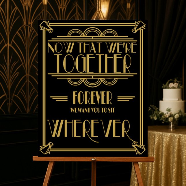 Art deco seat plan wedding sign (Creator Uploaded)