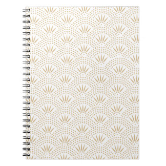 Art Deco Seigaiha Wave Pattern Spiral Notebook