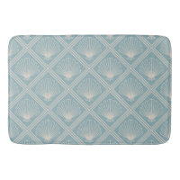 Art Deco Shell Pattern In Duck Egg Blue And Beige