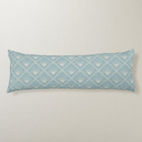 Art Deco Shell Pattern In Duck Egg Blue And Beige