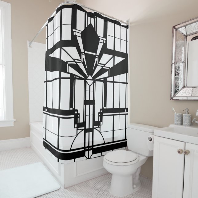 Art Deco Shower Curtain (In Situ)