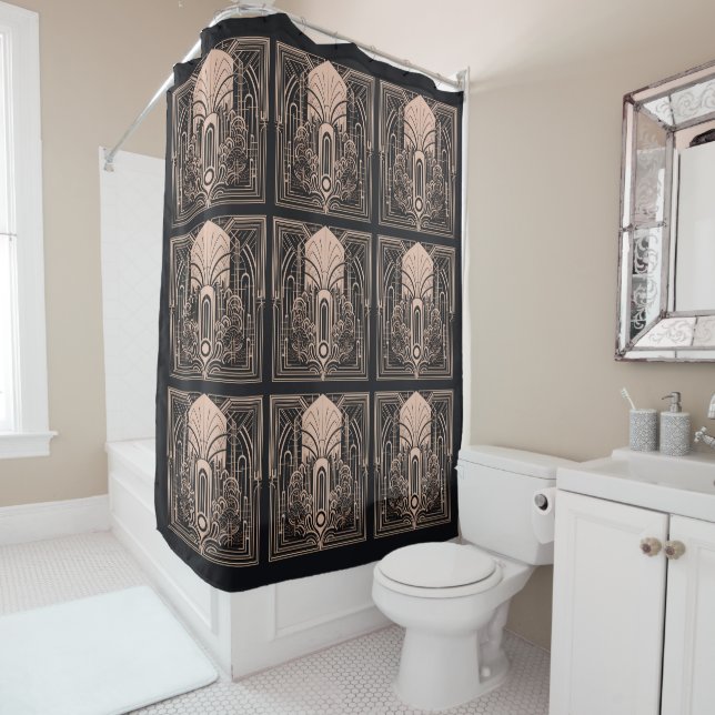 Art Deco Shower Curtain (In Situ)