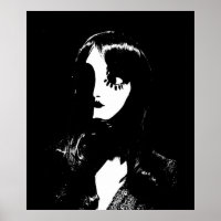 Art Deco - Sin City Style Woman - Black & White