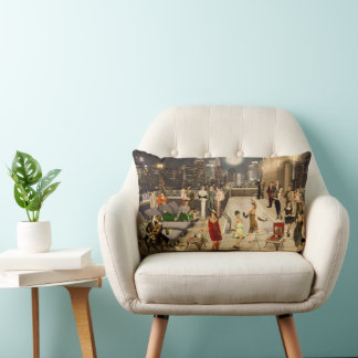 Art Déco Skyline Lumbar Cushion