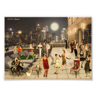 Art Déco Skyline Photo Print