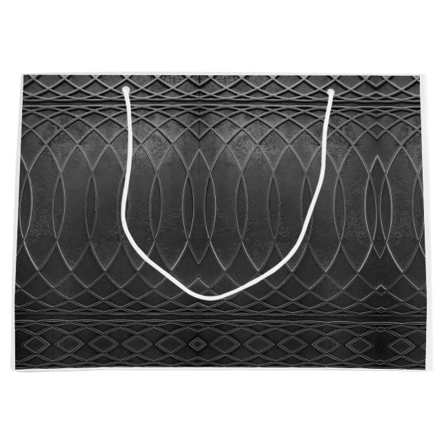 Art Deco Slate Grey  Large Gift Bag (Front)