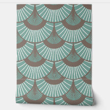 Art Deco Soft Teal Fan