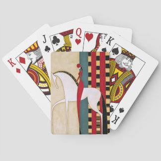 Art Deco Spiral Horse and Rider Geometric Playing Cards
