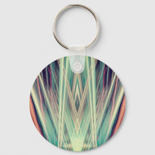 Art Deco spotlights pattern Key Ring