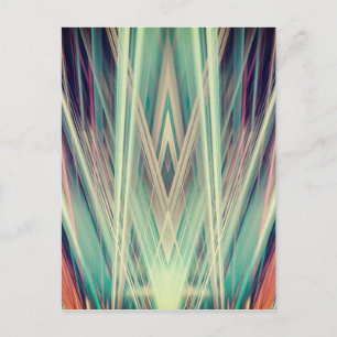 Art Deco spotlights pattern Postcard