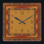Art Deco Square Wall Clock<br><div class="desc">Great design. You will love it like others. Be free to use this design for other product or to add your text. Follow me for more. Thank you. Have a nice day.</div>