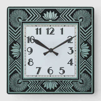 Art Deco Square Wall Clock