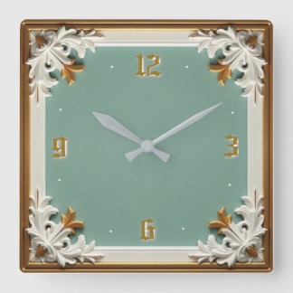 Art Deco  Square Wall Clock