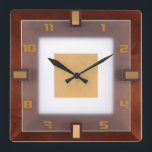 Art Deco Square Wall Clock<br><div class="desc">Great design. You will love it like others. Be free to use this design for other product you like and to change and add your text. Follow for more. Thank you.Have a nice day.</div>