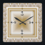 Art Deco Square Wall Clock<br><div class="desc">Great design. You will love it like others. Be free to use this design for other product or to add your text. Follow me for more. Thank you. Have a nice day.</div>