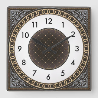 Art Deco Square Wall Clock