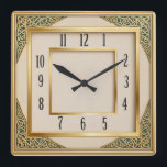 Art Deco Square Wall Clock<br><div class="desc">Great clock design. You will love it like others. Be free to use this design for other product you like or to customize and add your text. Follow me for more. Thank you. Have a nice day.</div>