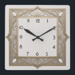 Art Deco Square Wall Clock<br><div class="desc">Great clock design. You will love it like others. Be free to use this design for other product you like or to customise and add your text. Follow me for more. Thank you. Have a nice day.</div>