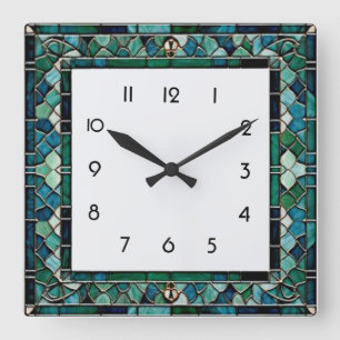 Art Deco  Square Wall Clock