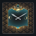Art Deco Square Wall Clock<br><div class="desc">Great clock design. You will love it like others. Be free to use this design for other product you like or to customise and add your text. Follow me for more. Thank you. have a nice day.</div>