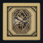 Art Deco Square Wall Clock<br><div class="desc">Great design. You will love it like others. Be free to use this design for other product or to add your text. Follow me for more. Thank you. Have a nice day.</div>