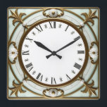 Art Deco Square Wall Clock<br><div class="desc">Great clock design. You will love it like others. Be free to use this design for other product you like or to customize and add your text. Follow me for more. Thank you. Have a nice day.</div>