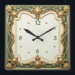 Art Deco Square Wall Clock<br><div class="desc">Great clock design. You will love it like others. Be free to use this design for other product you like or to customise and add your text. Follow me for more. Thank you. Have a nice day.</div>