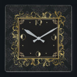 Art Deco Square Wall Clock<br><div class="desc">Great clock design. You will love it like others. Be free to use this design for other product you like or to customise and add your text. Follow me for more. Thank you. Have a nice day.</div>