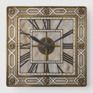 Art Deco Square Wall Clock