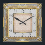 Art Deco Square Wall Clock<br><div class="desc">Great clock design. You will love it like others. Be free to use this design for other product you like or to customize and add your text. Follow me for more. Thank you. Have a nice day.</div>