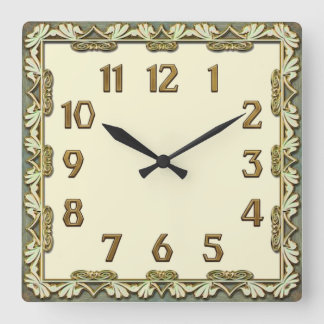 Art  Deco Square Wall Clock