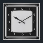 Art Deco Square Wall Clock<br><div class="desc">Great clock design. You will love it like others. Be free to use this design for other product you like or to customise and add your text. Follow me for more. Thank you. Have a nice day.</div>
