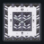 Art deco square wall clock<br><div class="desc">Great clock design. You will love it like others. Be free to use this design for other product you like or to customise and add your text. Follow me for more. Thank you. Have a nice day.</div>