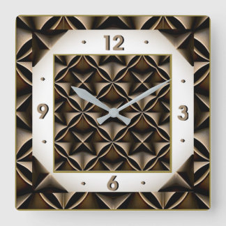 Art Deco Square Wall Clock