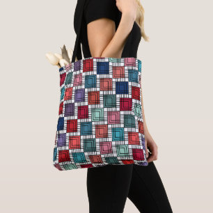 Art Deco Squares Tote Bag