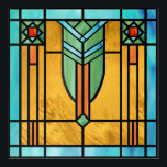 Art Deco Stained Glass 3 Acrylic Art<br><div class="desc">12” x 12” acrylic wall art with an image of a stained glass artwork with Art Deco flair,  reminiscent of certain 1920s works. See matching wrapped canvas print,  metal print,  poster and wall decal. See the entire This & That Acrylic Wall Art collection in the ART & POSTERS section.</div>