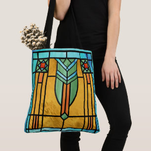 Art Deco Stained Glass 3 Tote Bag