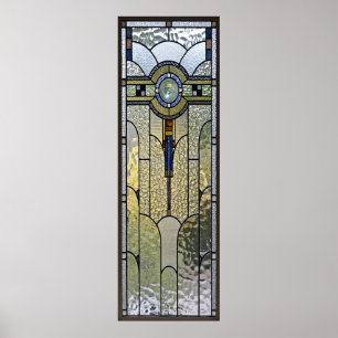 art deco stained glass window poster FROM 8.99