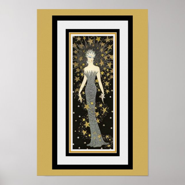 Art Deco Star Lady Poster (Front)